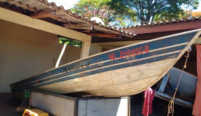 Três Barras - Barco é encontrado abandonado em Santo Izidoro