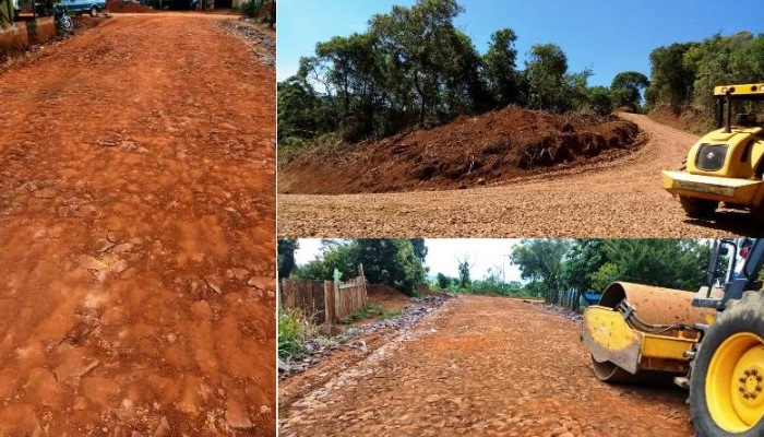 Guaraniaçu - Estrada preparada para Calçamento