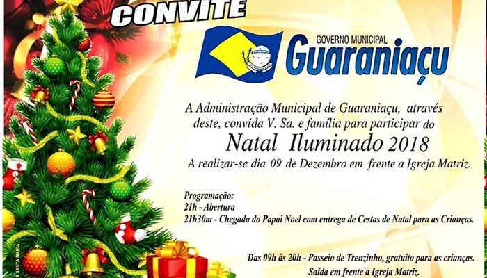 Guaraniaçu - Data Marcada para Papai Noel Chegar na cidade