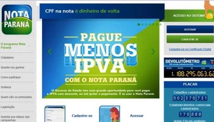 Prazo para transferir créditos do Nota Paraná termina nesta sexta