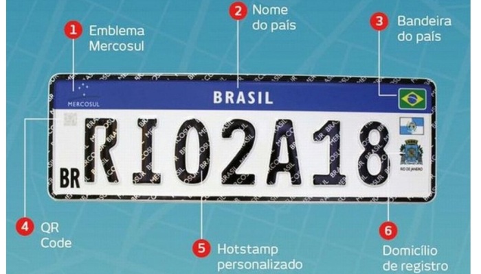Placa padrão Mercosul começa a valer no Paraná no próximo dia 17. Veja como vai ficar!
