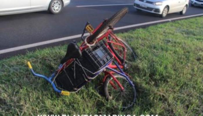 Ciclista morre atropelado por carreta na PR-317