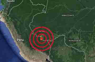 Tremor de terra é registrado na região de Tarauacá, no Acre