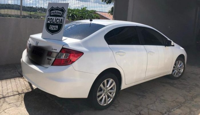 Honda Civic clonado é apreendido pela Polícia Civil em Coronel Vivida