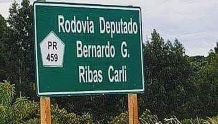 PR entre Reserva do Iguaçu a Pinhão já está com sinalização em homenagem ao Deputado Bernardo Ribas Carli