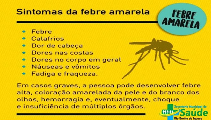 Rio Bonito - Secretaria de Saúde de alerta para intensificação de vacinação contra a Febre Amarela