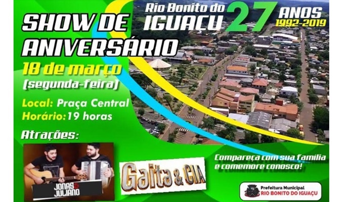 Rio Bonito - Vem aí o Show de Aniversário de 27 anos do município