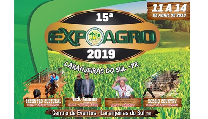 Laranjeiras - Expoagro 2019: Já estão a venda de ingressos para Show com Rick e Renner, Baile e Rodeio