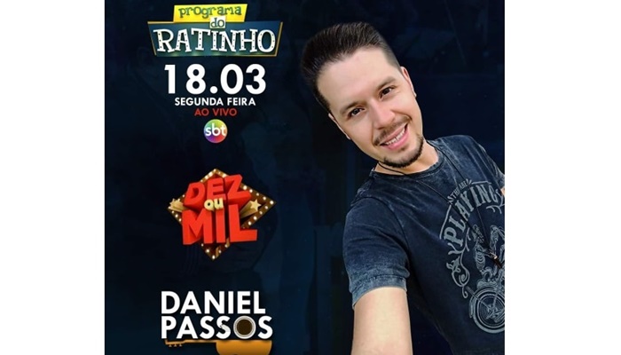 Nova Laranjeiras - Cantor Daniel Passos estará no programa do Ratinho no SBT'