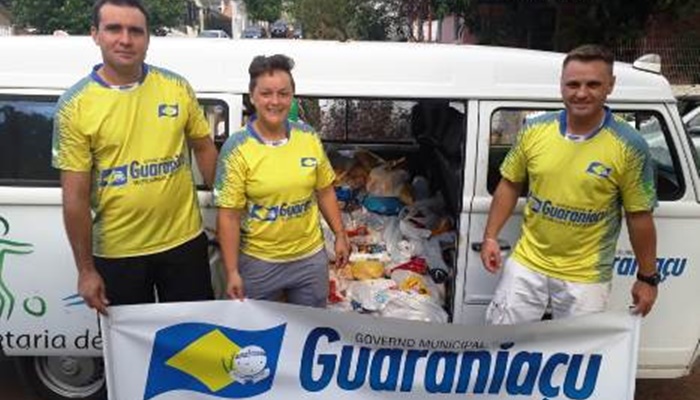 Guaraniaçu - Alimentos arrecadados em eventos são entregues a Instituições