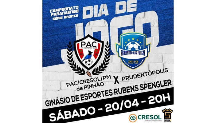 Pinhão - PAC estréia no Campeonato Paranaense de Futsal pela Série Bronze neste sábado contra o Prudentópolis