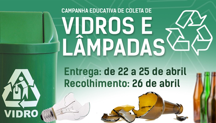 Laranjeiras - Prefeitura realiza campanha de coleta de vidros e lâmpadas