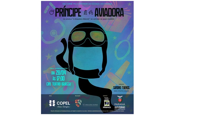 Laranjeiras - Cidade recebe a peça ‘O Príncipe e a Aviadora’, no dia 28 de abril