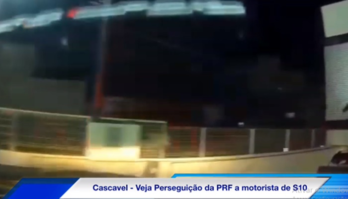 Vídeo mostra perseguição da PRF a motorista de S10