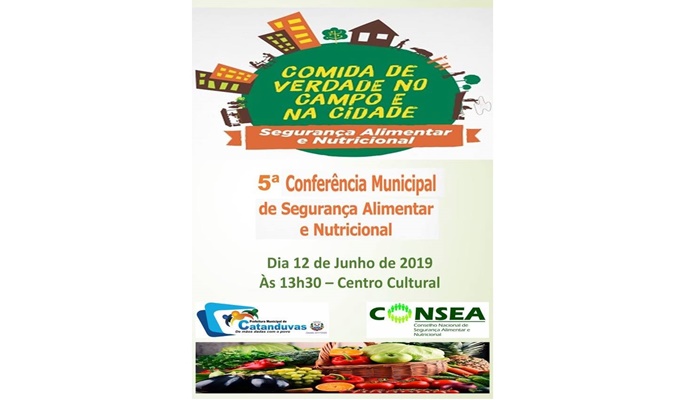 Catanduvas - 5ª Conferência de Segurança Alimentar será realizada dia 12