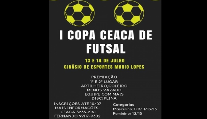 Três Barras - Cidade sediará 1ª Copa CEACA de Futsal