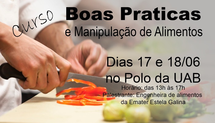 Pinhão - Prefeitura abre inscrições para curso de Boas Práticas e Manipulação de Alimentos