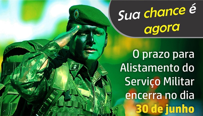 Laranjeiras - Prazo para alistamento militar obrigatório segue até 30 de junho