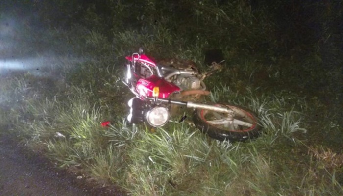 Candói - Jovem sofre queda de moto na BR-373
