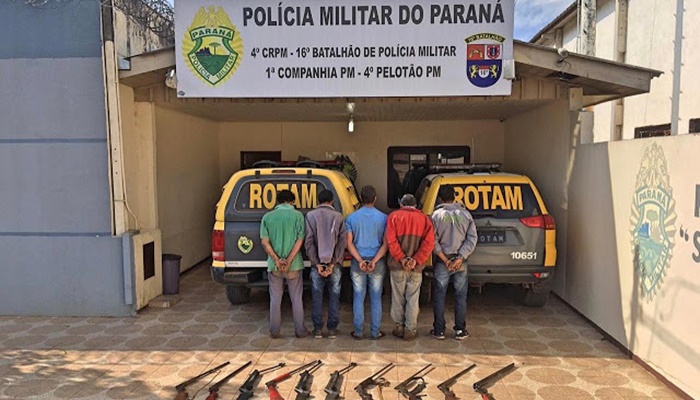 Pinhão - Polícia prende cinco e apreende 10 armas