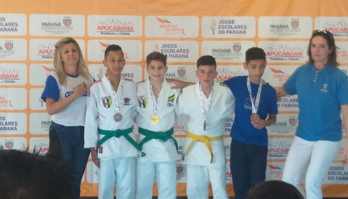 Pinhão - Judô conquista medalha de bronze na final B dos Jogos Escolares em Apucarana