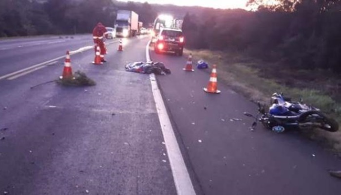 Motociclista morre ao bater de frente com caminhão na BR 277, em Guarapuava