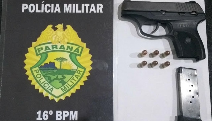 Candói - Policia Militar prende homem no pedágio com pistola 380 municiada