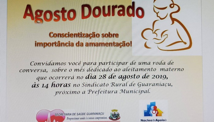 Guaraniaçu - Agosto Dourado Conscientização sobre a Importância da Amamentação