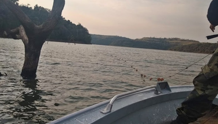 Polícia Ambiental apreende pescadores durante operação no lago da Hidrelétrica Salto Santiago