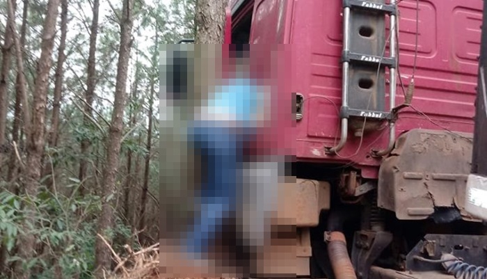 Diamante do Sul - Homem morre prensado pelo próprio caminhão