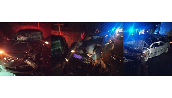 Laranjeiras - PRF registra violenta colisão envolvendo três veículos na BR-277