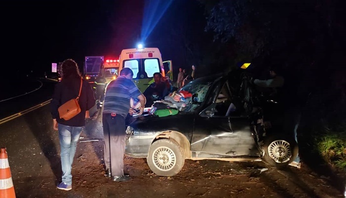 Cantagalo - Pane em veículo provoca grave acidente