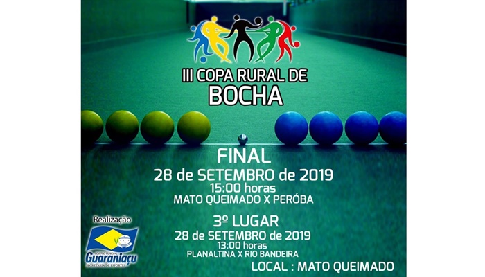 Guaraniaçu - Final da III Copa Rural de Bocha será neste sábado