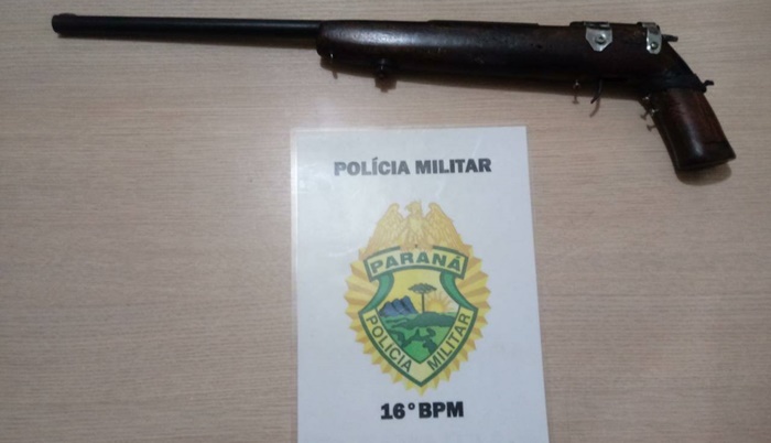 Pinhão - Polícia Militar apreende arma na Operação Aroeira 2