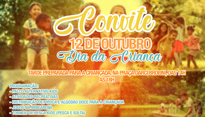 Pinhão - Prefeitura prepara atividades de lazer e recreação para comemorar o dia das crianças