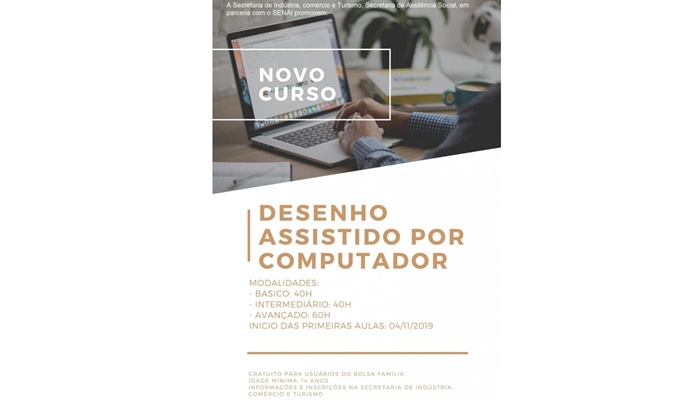 Pinhão - Prefeitura oferece curso de Desenho, Assistido por Computador