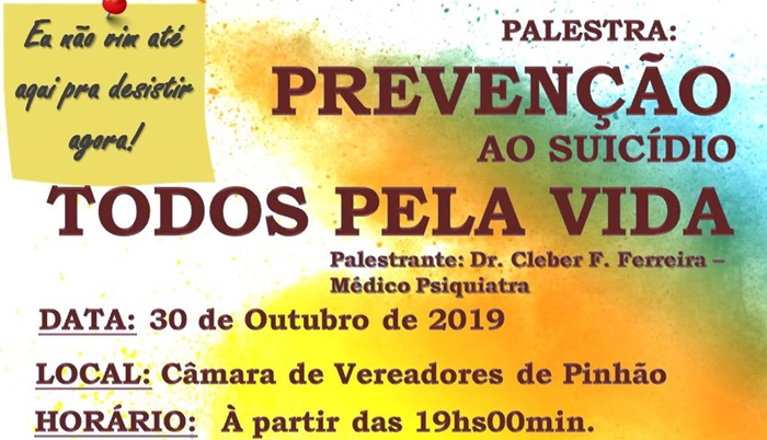Pinhão – Secretaria de Saúde promove palestra de prevenção ao suicídio e promoção à vida