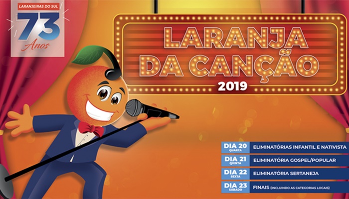 Laranjeiras - Com representantes de quatro Estados começa na quarta dia 20, o Festival Laranja da Canção