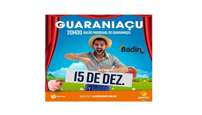 Guaraniaçu - Vem aí o comediante Badin ‘O Colono’