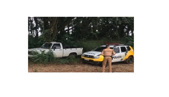Laranjeiras - Polícia Militar recupera caminhonete furtada