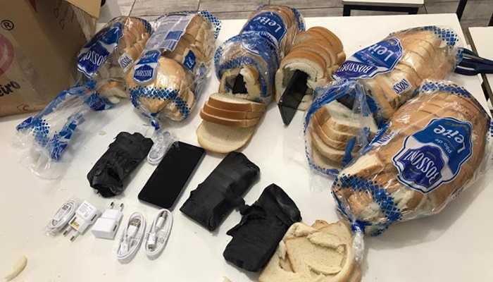 Depen encontra cinco celulares e carregadores dentro de pães de forma na Penitenciária de Cascavel