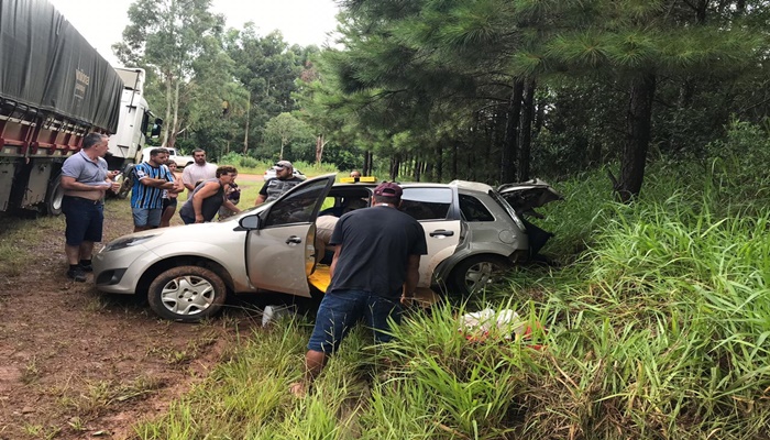 Laranjeiras - Grave acidente é registrado na PR-565 nesta manhã 
