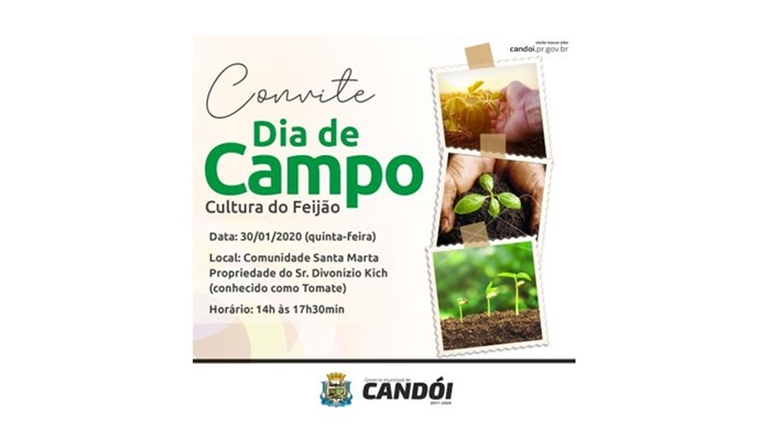 Candói - Cultura do feijão será tema de Dia de Campo