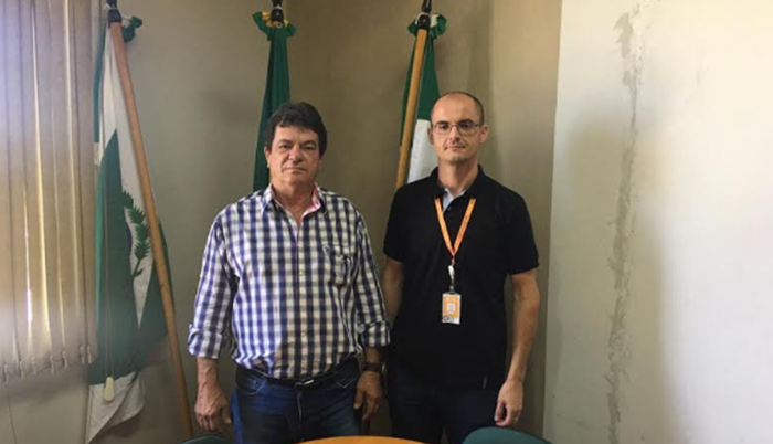 Rio Bonito - Prefeito Ademir Fagundes recebe visita do novo gerente da Copel Agência de Laranjeiras do Sul
