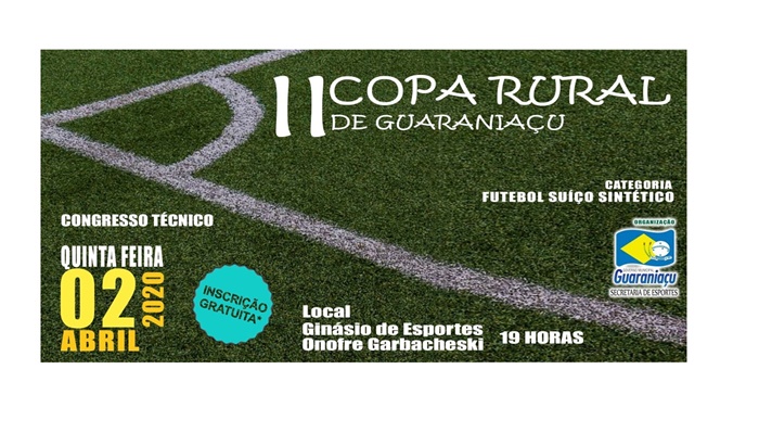 Guaraniaçu - Vem ai a II Copa Rural de Guaraniaçu na Categoria Futebol Suíço Sintético