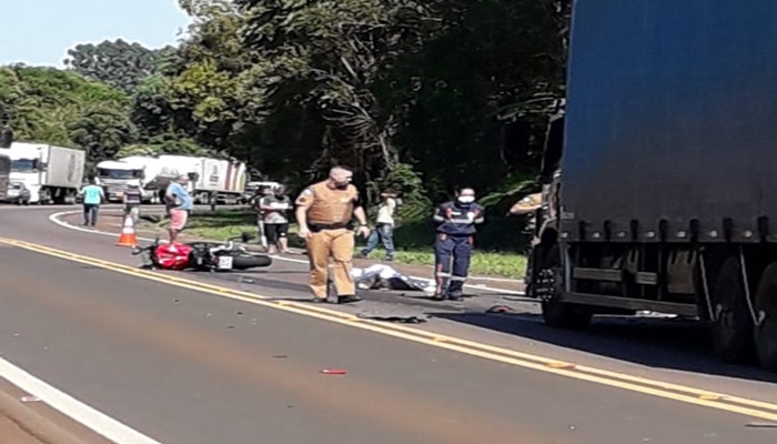 Ibema - Violenta colisão deixa um morto na BR 277