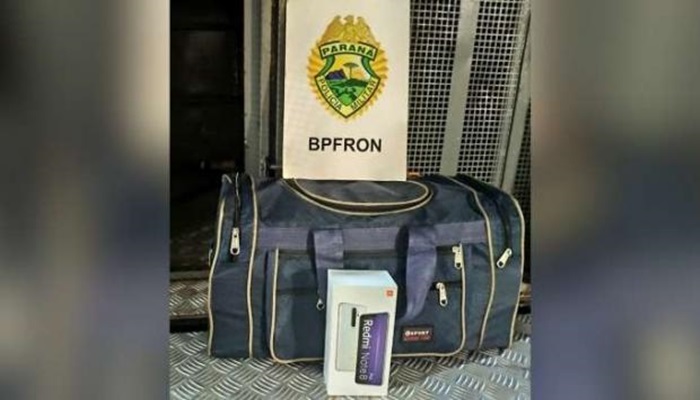 Laranjeiras - BPFron apreende produtos do Paraguai em abordagem a ônibus 