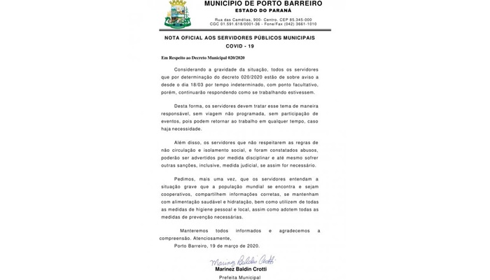 Porto Barreiro - Funcionários da Prefeitura estão em sobre aviso