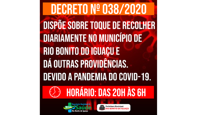 Rio Bonito - Município decreta toque de recolher devido a pandemia de Coronavírus a partir desta terça-feira, 24