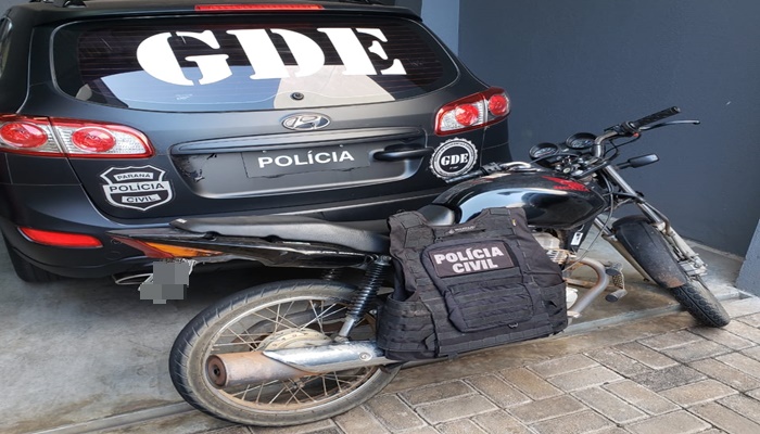 Nova Laranjeiras - GDE recupera moto furtada e prende autor do furto